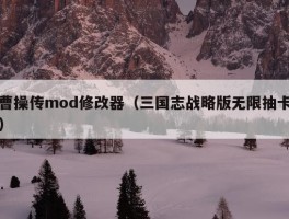 曹操传mod修改器（三国志战略版无限抽卡）