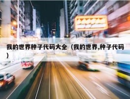 我的世界种子代码大全（我的世界,种子代码）