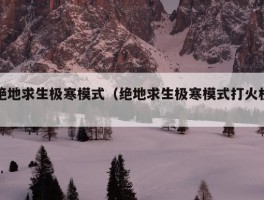 绝地求生极寒模式（绝地求生极寒模式打火机）