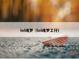 lol魂罗（lol魂罗工仔）