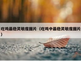 吃鸡最稳灵敏度图片（吃鸡中最稳灵敏度图片）