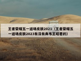 王者荣耀五一返场皮肤2021（王者荣耀五一返场皮肤2023有没有典韦王昭君的）