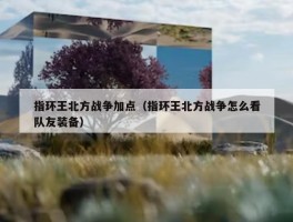 指环王北方战争加点（指环王北方战争怎么看队友装备）