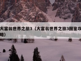 大富翁世界之旅3（大富翁世界之旅3图鉴攻略）