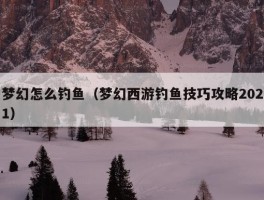 梦幻怎么钓鱼（梦幻西游钓鱼技巧攻略2021）