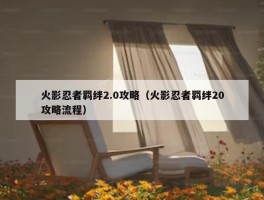 火影忍者羁绊2.0攻略（火影忍者羁绊20攻略流程）