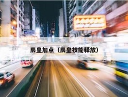 辰皇加点（辰皇技能释放）