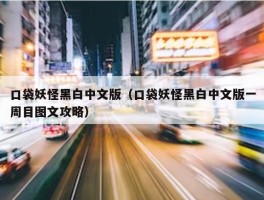 口袋妖怪黑白中文版（口袋妖怪黑白中文版一周目图文攻略）