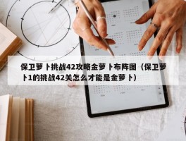 保卫萝卜挑战42攻略金萝卜布阵图（保卫萝卜1的挑战42关怎么才能是金萝卜）